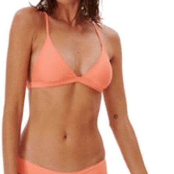NWT! Rip Curl Classic Surf Eco Crossback Tri Top 0130-Salmon XS - Picture 4 of 6
